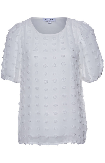 Puff Sleeve Swiss Dot Top Slide 1