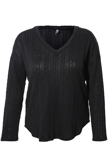 Textured Long Sleeve Top Slide 1