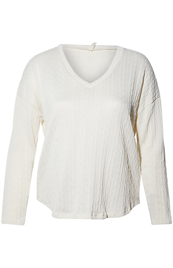 Textured Long Sleeve Top Slide 1