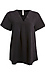 Front Pleat V Neck Top Thumb 1