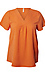 Front Pleat V Neck Top Thumb 1
