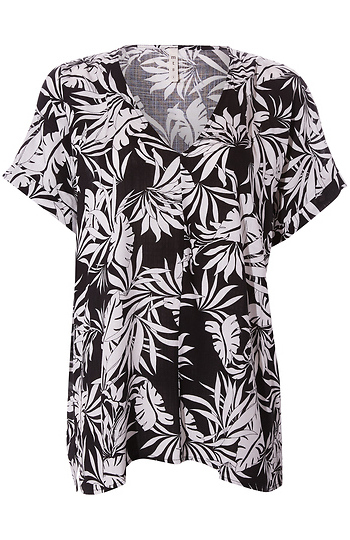 Tropical Print Dolman Top Slide 1