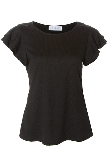 Short Flowy Sleeve Top Slide 1