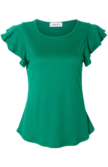 Short Flowy Sleeve Top Slide 1