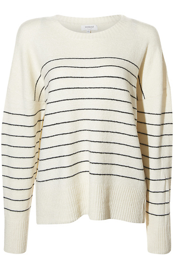 Crewneck Stripe Sweater Slide 1