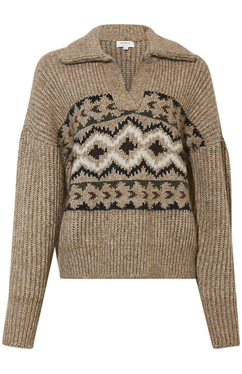 Knit Fair Isle Sweater Slide 1