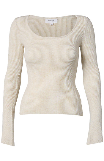 Thread & Supply Ribbed Long Sleeve Top Slide 1