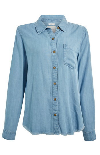 Thread & Supply Frayed Hem Button Up Slide 1