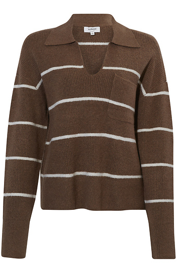Striped Sweater with Pocket Slide 1