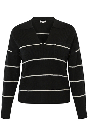 Striped Sweater with Pocket Slide 1
