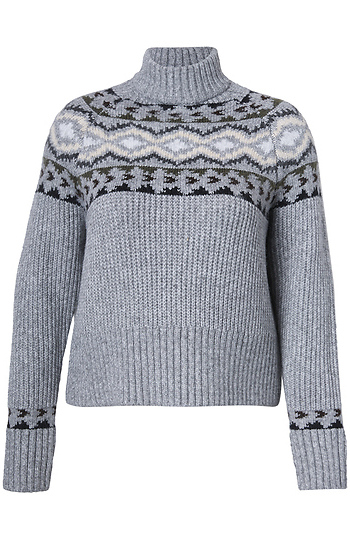 Aztec Mock Neck Sweater Slide 1