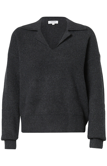 Collared V-Neck Sweater Slide 1