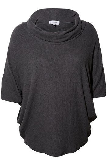 Cowl Neck 3/4 Sleeve Brushed Top Slide 1