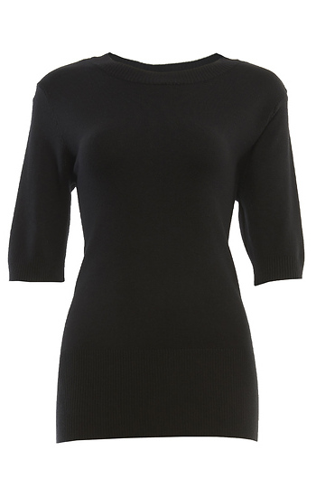 Elbow Sleeve Knit Top Slide 1