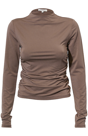 Long Sleeve Ruched Top Slide 1