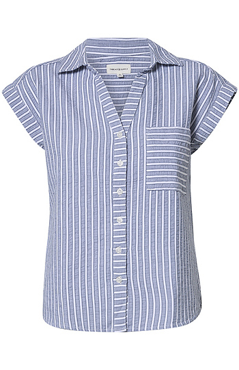 Thread & Supply Striped Short Sleeve Slide 1