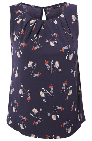 Printed Sleeveless Top Slide 1
