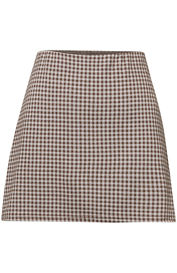 Pull On Gingham Skort Slide 1