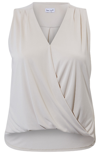 Veronica M Sleeveless Cupro Surplice Top Slide 1