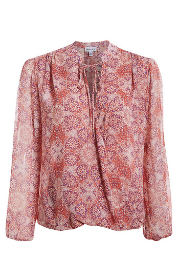 Veronica M Long Sleeve Surplice Blouse Slide 1