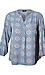 Long Sleeve Split Neck Top Thumb 1