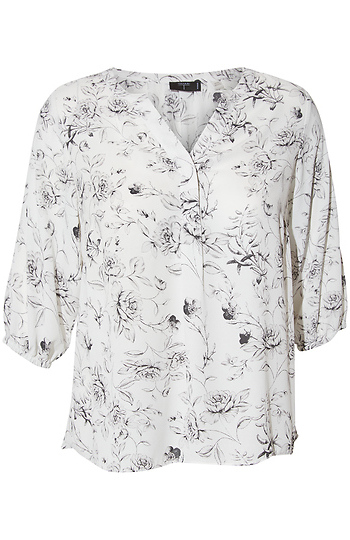 3/4 Floral Blouse Slide 1