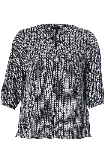 3/4 Sleeve Printed Top Slide 1