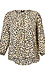 Long Sleeve Split Neck Top Thumb 1