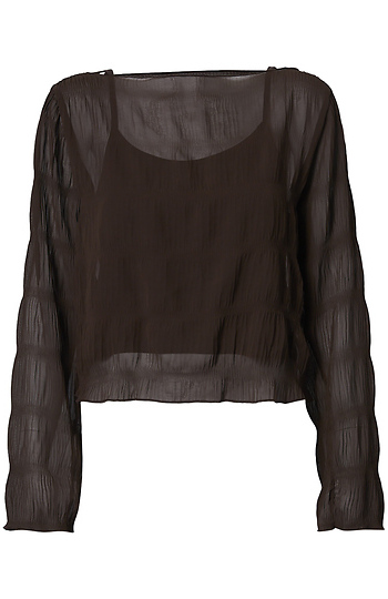 Textured Long Sleeve Top Slide 1