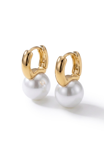 Pearl Drop Hoops Slide 1