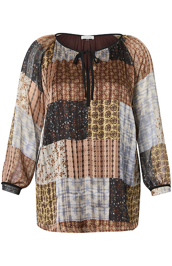 Long Sleeve Multi Print Top Slide 1