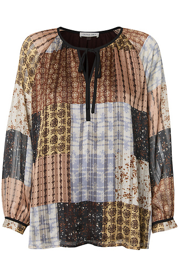 Long Sleeve Multi Print Top Slide 1