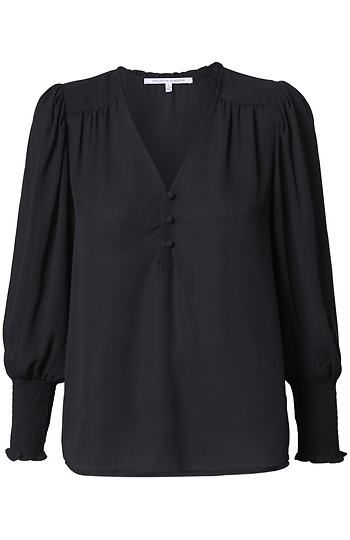 Smocked Long Sleeve Top Slide 1
