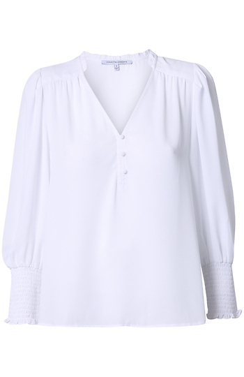 Smocked Long Sleeve Top Slide 1