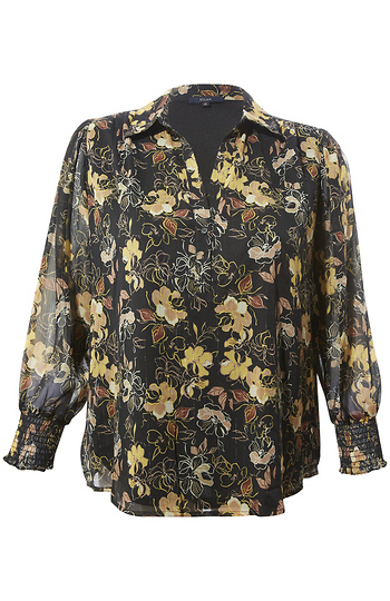 Floral Long Sleeve Top Slide 1