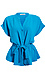 Short Sleeve Tie Waist Buttoned Top Thumb 1