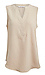 Split Neck Sleeveless Top Thumb 1