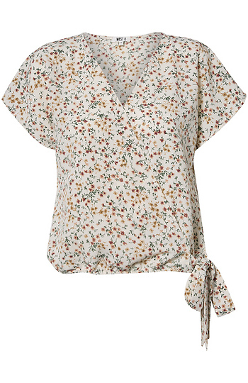 Short Sleeve Floral Top Slide 1