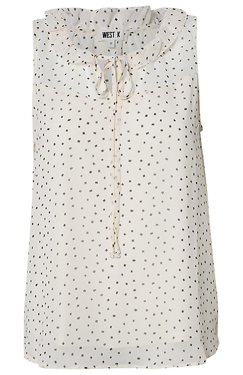 Sleeveless Printed Woven Slide 1