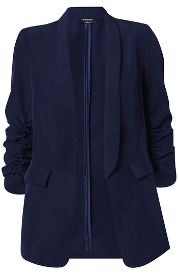 Ruched Half Sleeve Blazer Slide 1
