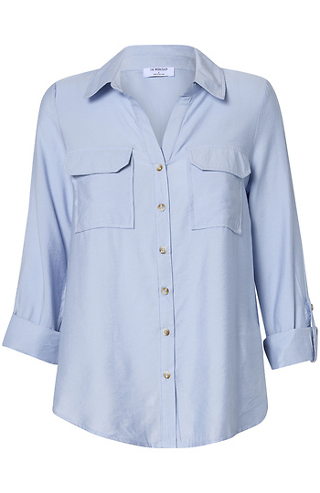 Long Sleeve Button Up Top Slide 1