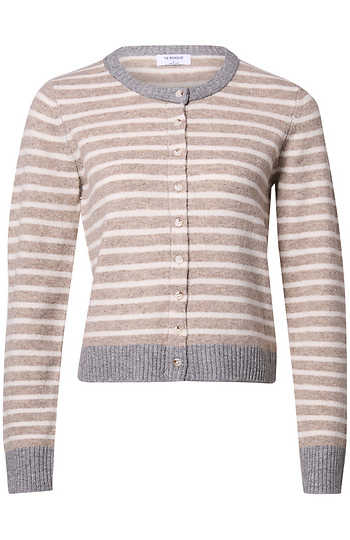 Striped Cardigan Slide 1