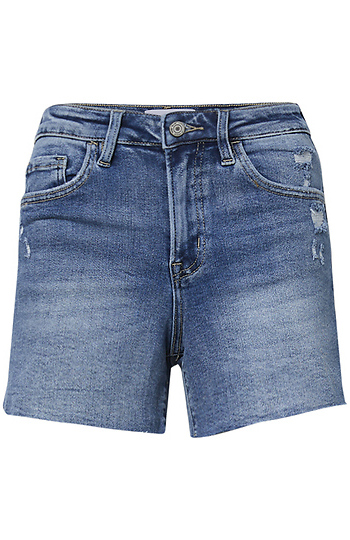 High Rise Denim Shorts Slide 1