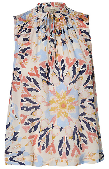 Printed Sleeveless Top Slide 1
