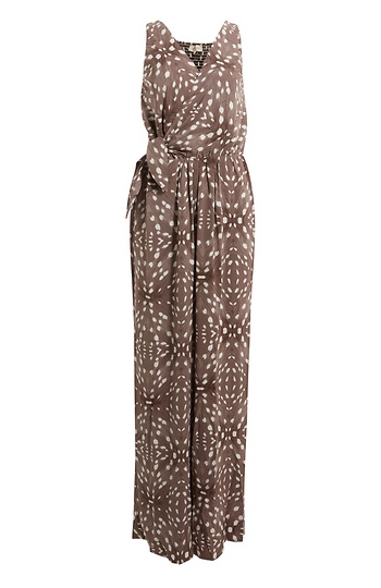 Dotted Surplice Jumpsuit Slide 1