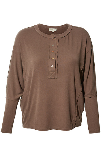 Long Sleeve Henley Top Slide 1