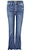 High Rise Exposed Button Crop Flare Thumb 1