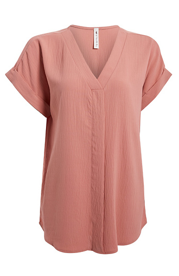 Front Seam V Neck Blouse Slide 1