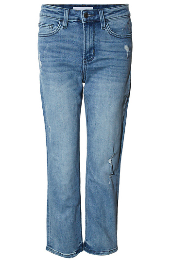 High Rise Slim Straight Jean Slide 1