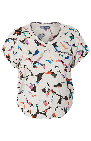 Democracy V Neck Printed Top Slide 1